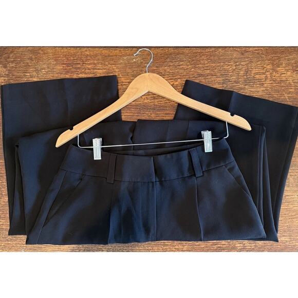 Talbot’s Women’s Dress Pants Black Size 4 Wide Leg Pleated 100%‎ Polyester Lined - Picture 5 of 11